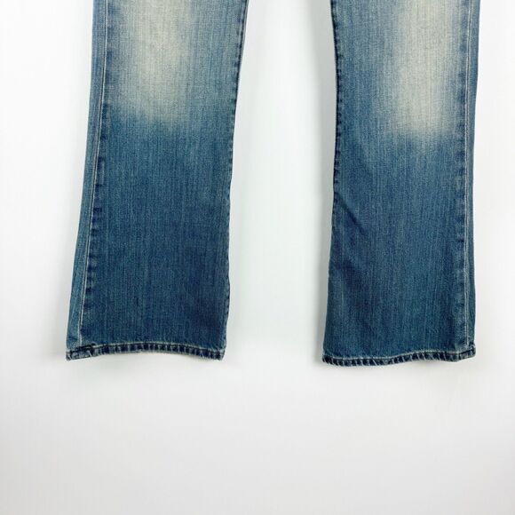 Abercrombie & Fitch Vintage Women's Flare Light Wash Low Rise Jeans Size 4R - Picture 9 of 16